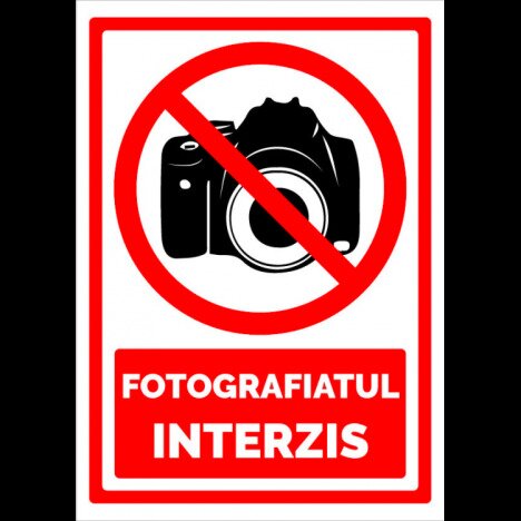 Semn pentru interzicere fotografiatul interzis